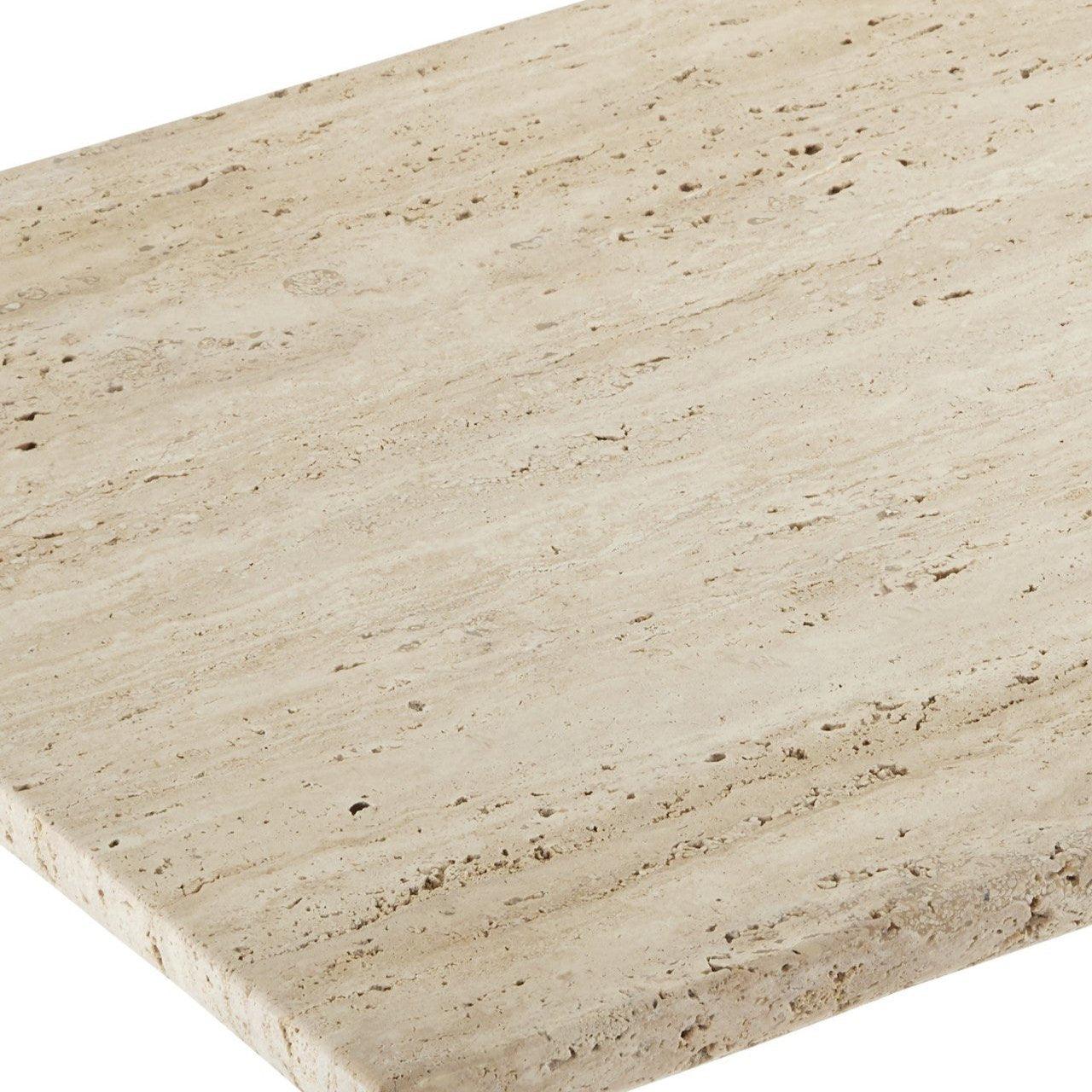 Table console en travertin naturel