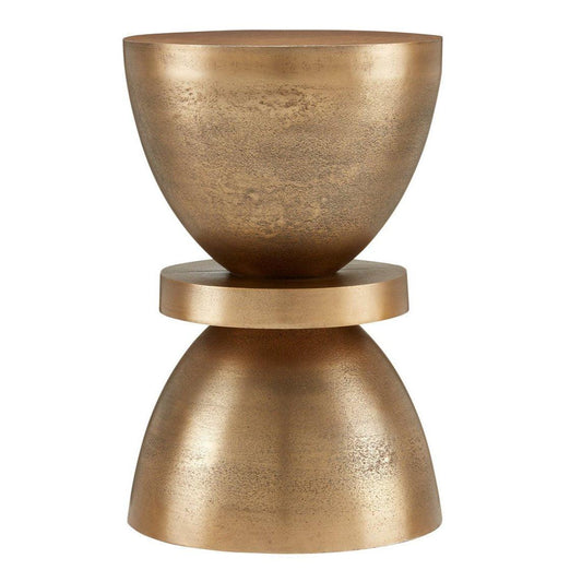 Table d'appoint avec boutons en laiton