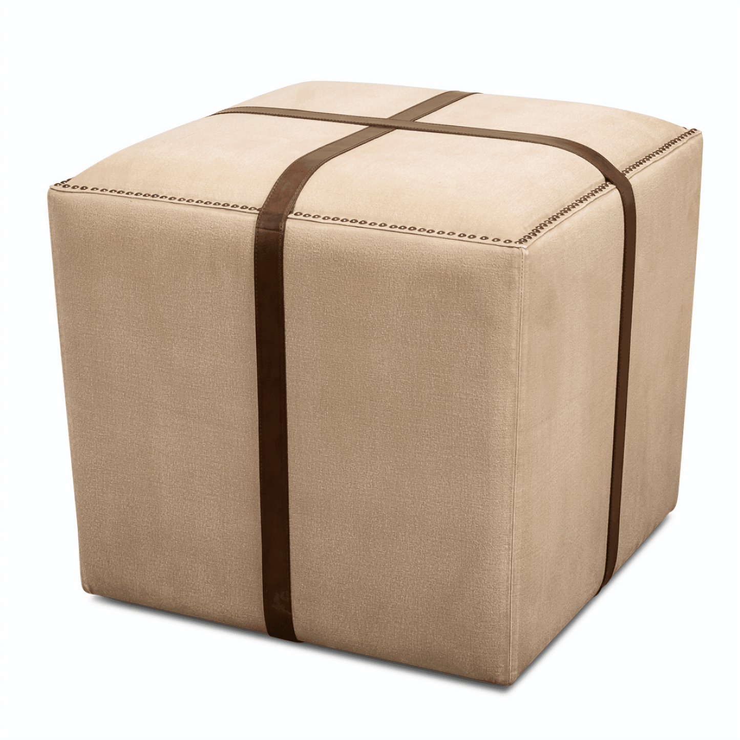 Tabouret en toile et cuir