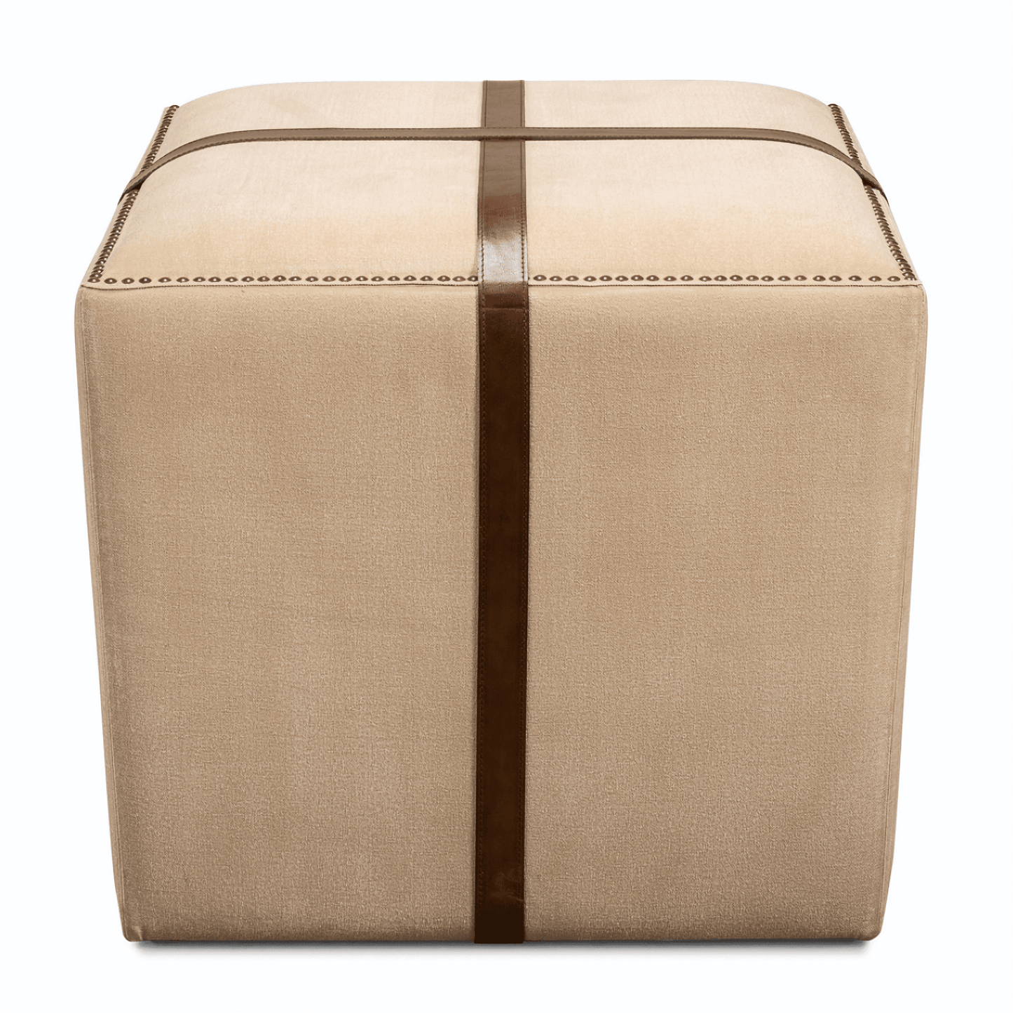 Tabouret en toile et cuir
