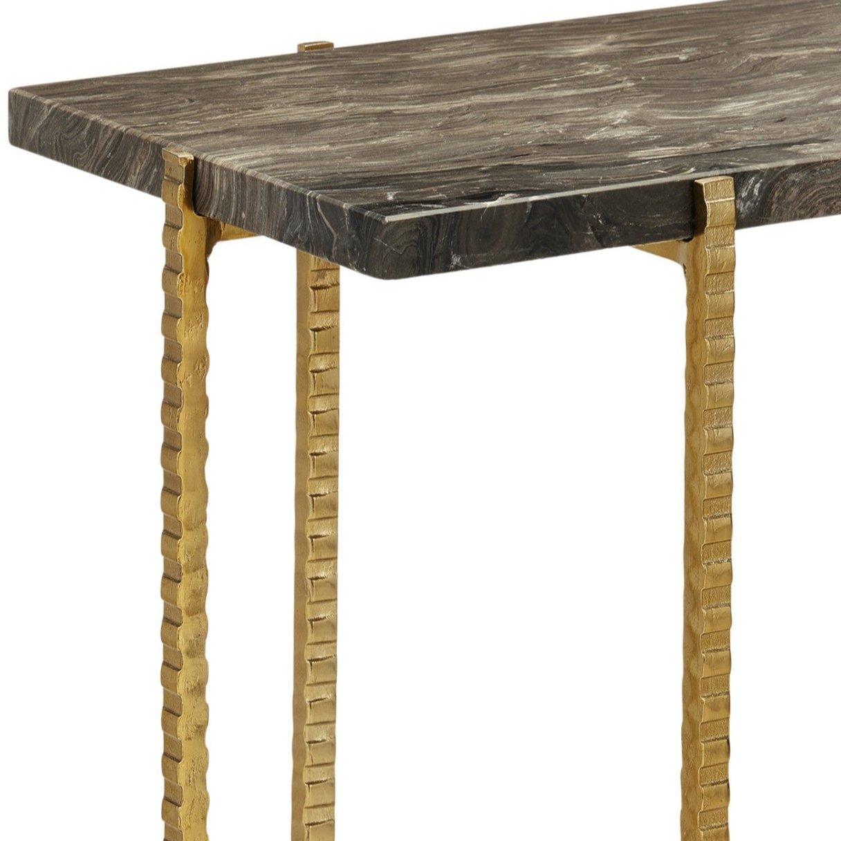 Table d'appoint en marbre doré cappuccino