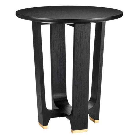 Table d'appoint moderne avec embout en laiton noir