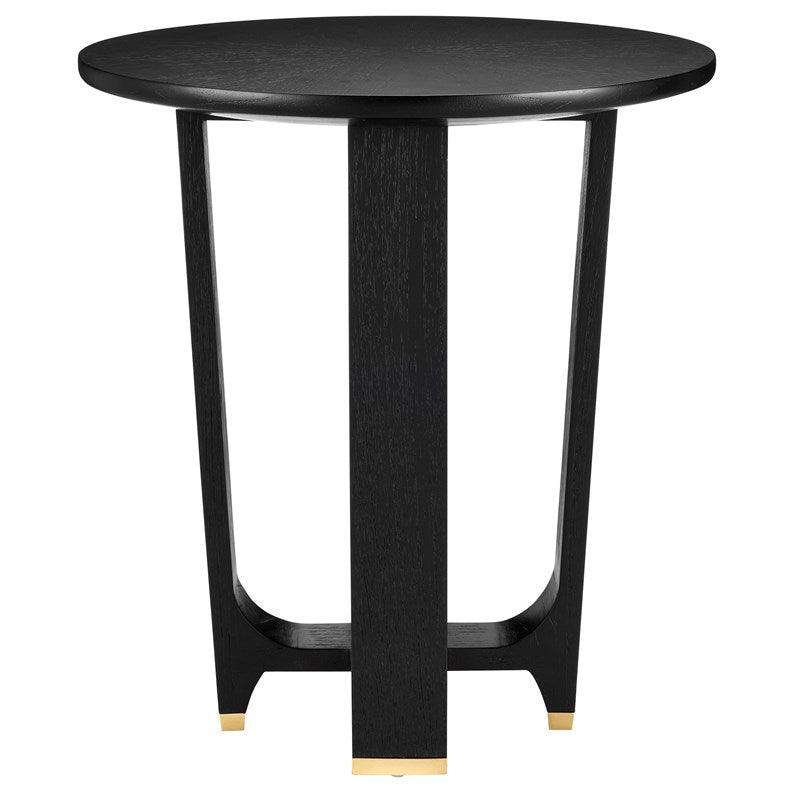 Table d'appoint moderne avec embout en laiton noir