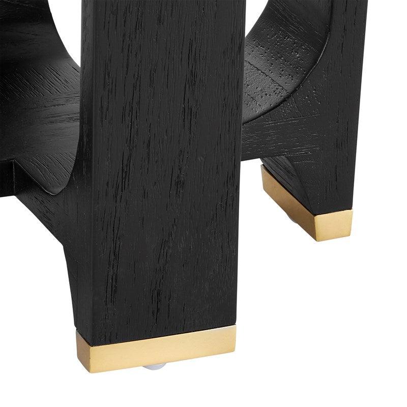 Table d'appoint moderne avec embout en laiton noir
