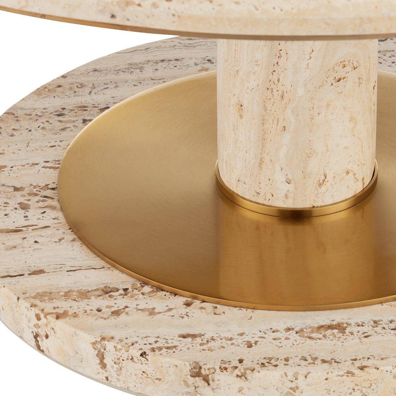 Table basse en travertin naturel
