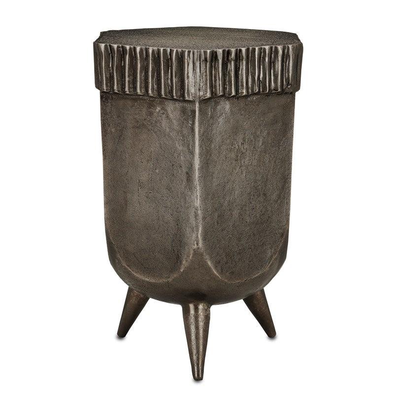 Table d'appoint tambour en graphite
