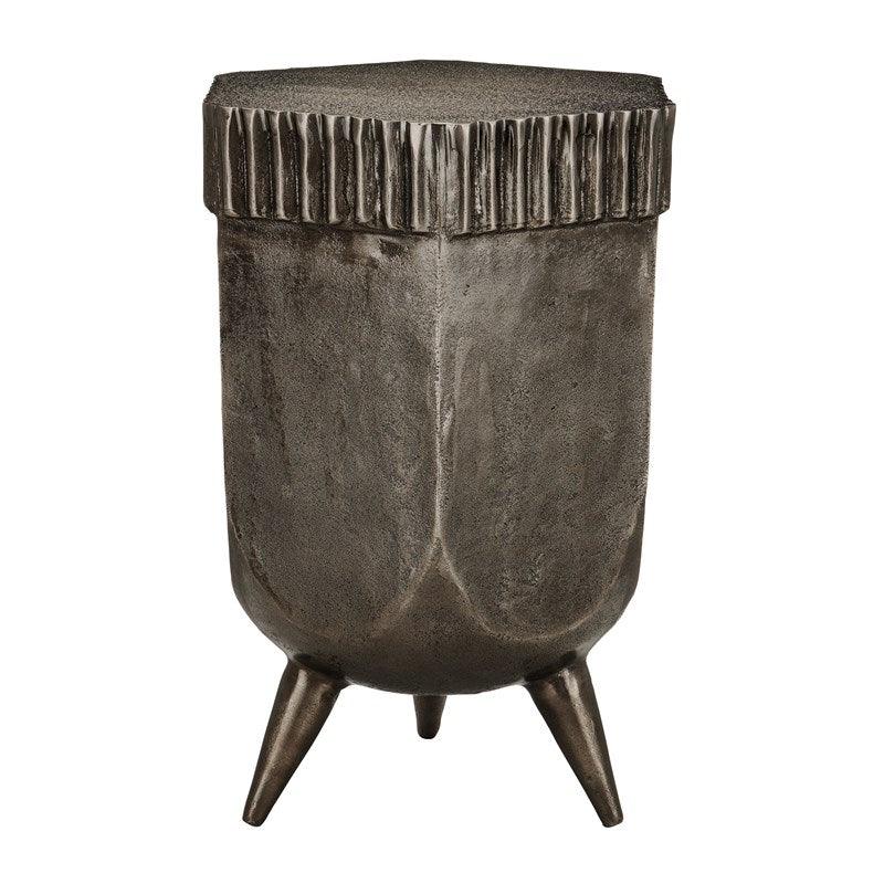 Table d'appoint tambour en graphite