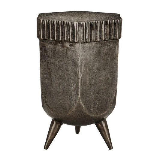 Table d'appoint tambour en graphite
