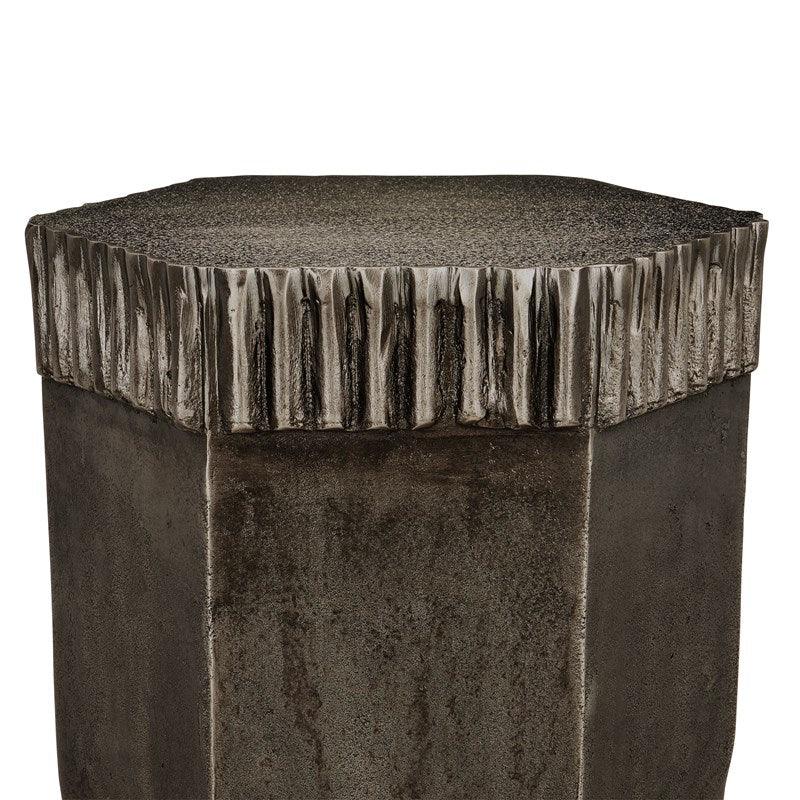 Table d'appoint tambour en graphite