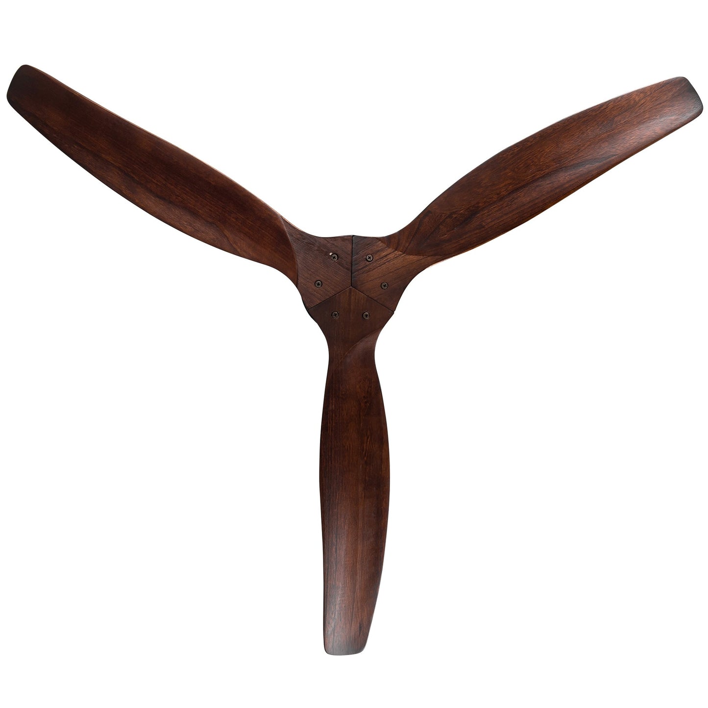 Ventilateur de plafond moderne en bois massif/ABS de 52 pouces avec télécommande (sans lumière), 6 vitesses de vent, flux d'air réversible