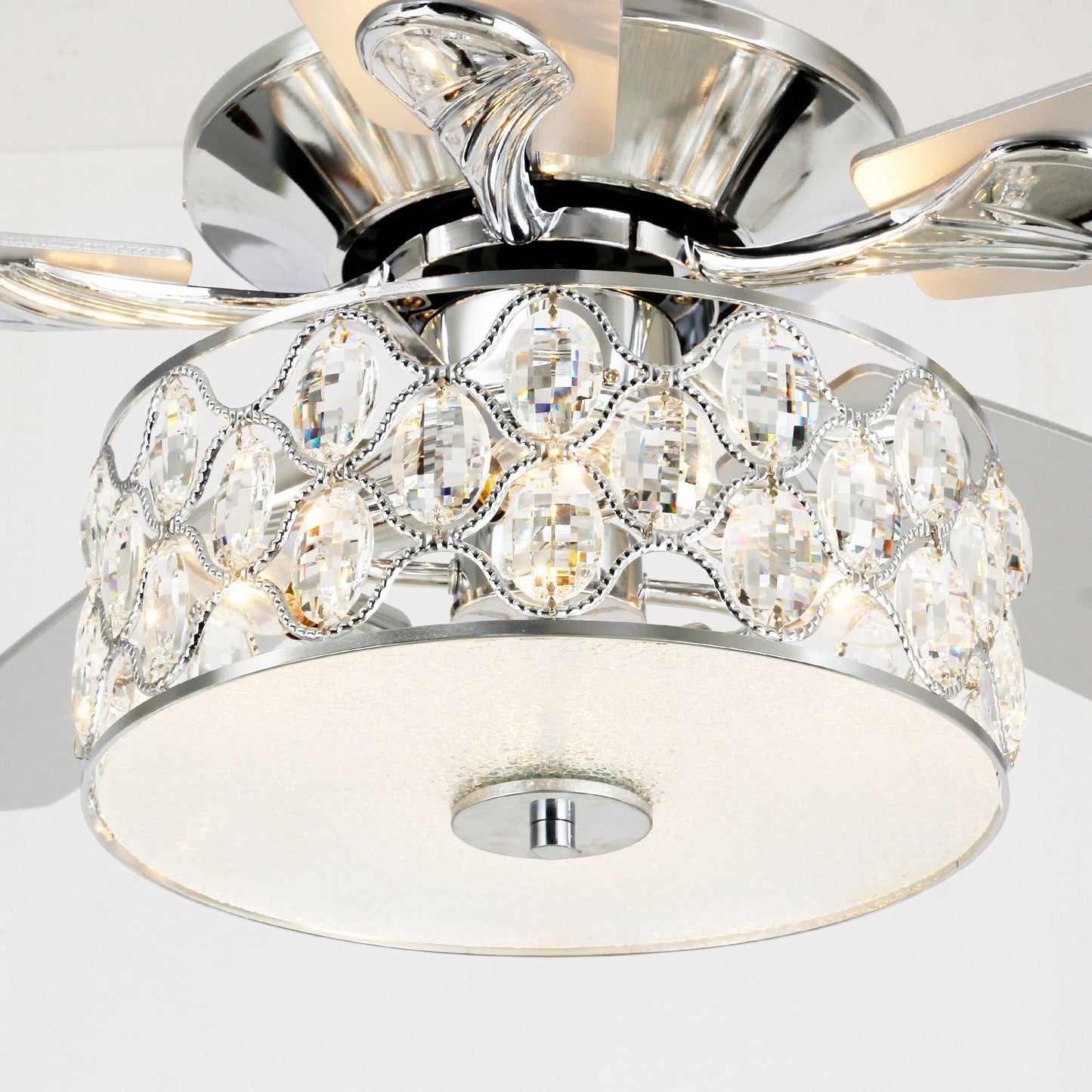 Ventilateur de plafond moderne à 4 lumières avec télécommande