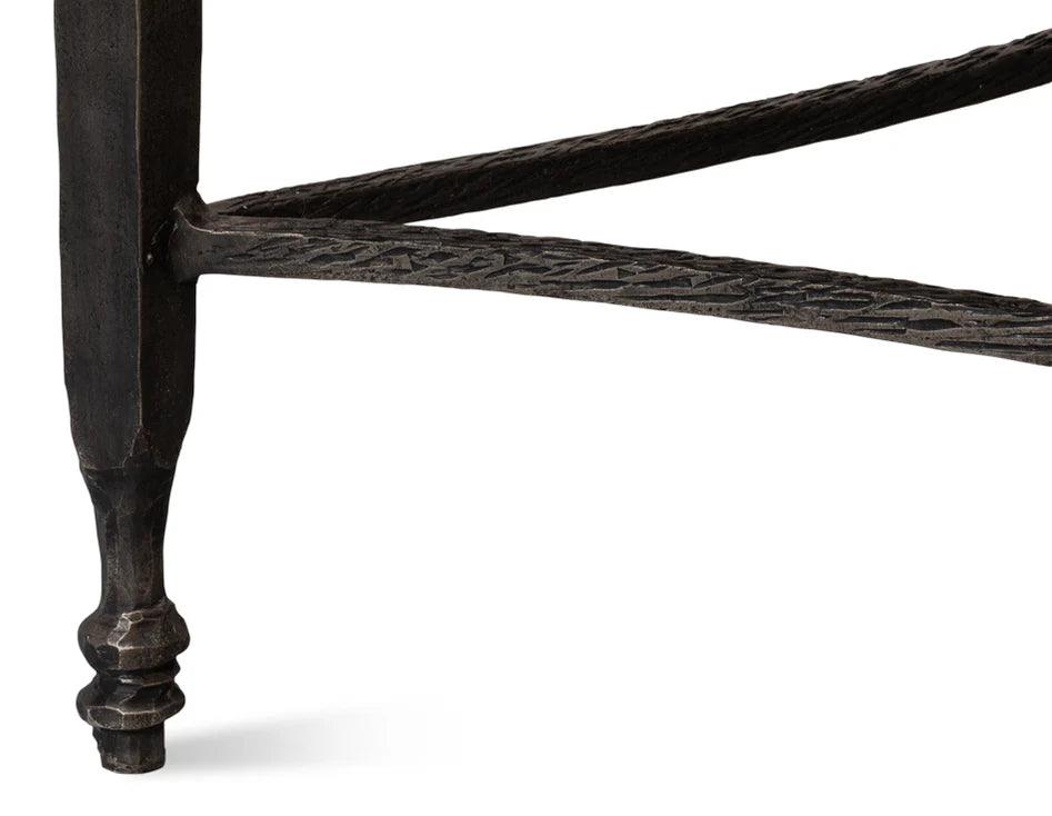 Table basse architecturale avec plateau en marbre