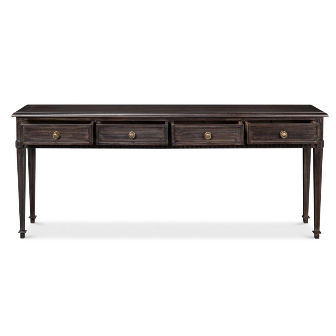 Console rustique de luxe avec tiroirs