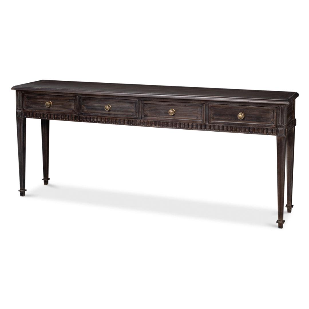 Console rustique de luxe avec tiroirs