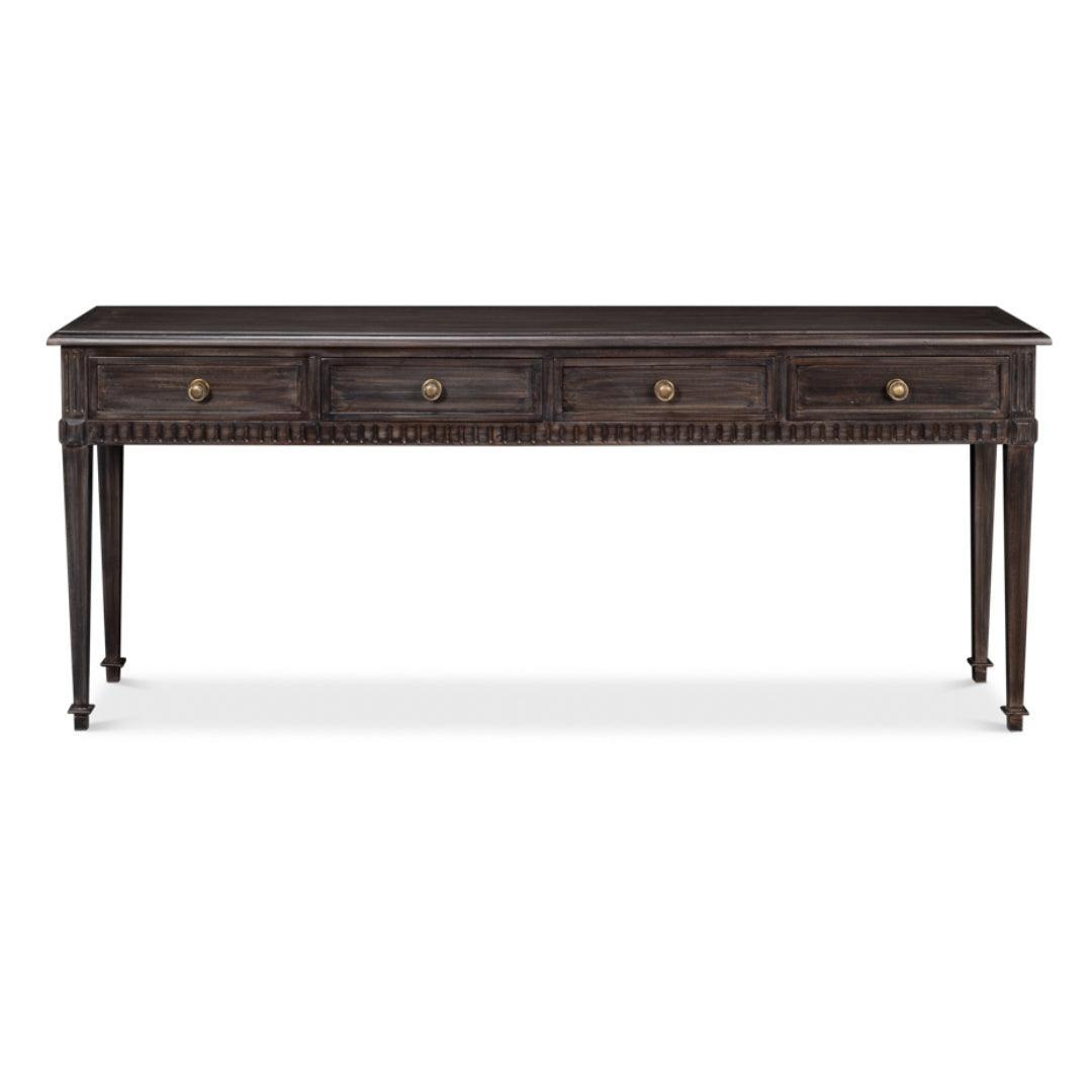Console rustique de luxe avec tiroirs