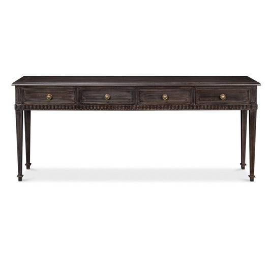 Console rustique de luxe avec tiroirs
