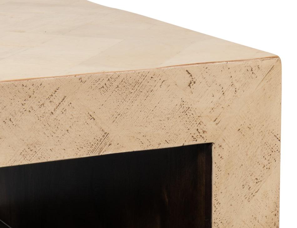 Table basse moderne en bois de couleur bicolore