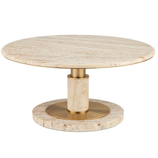 Table basse en travertin naturel