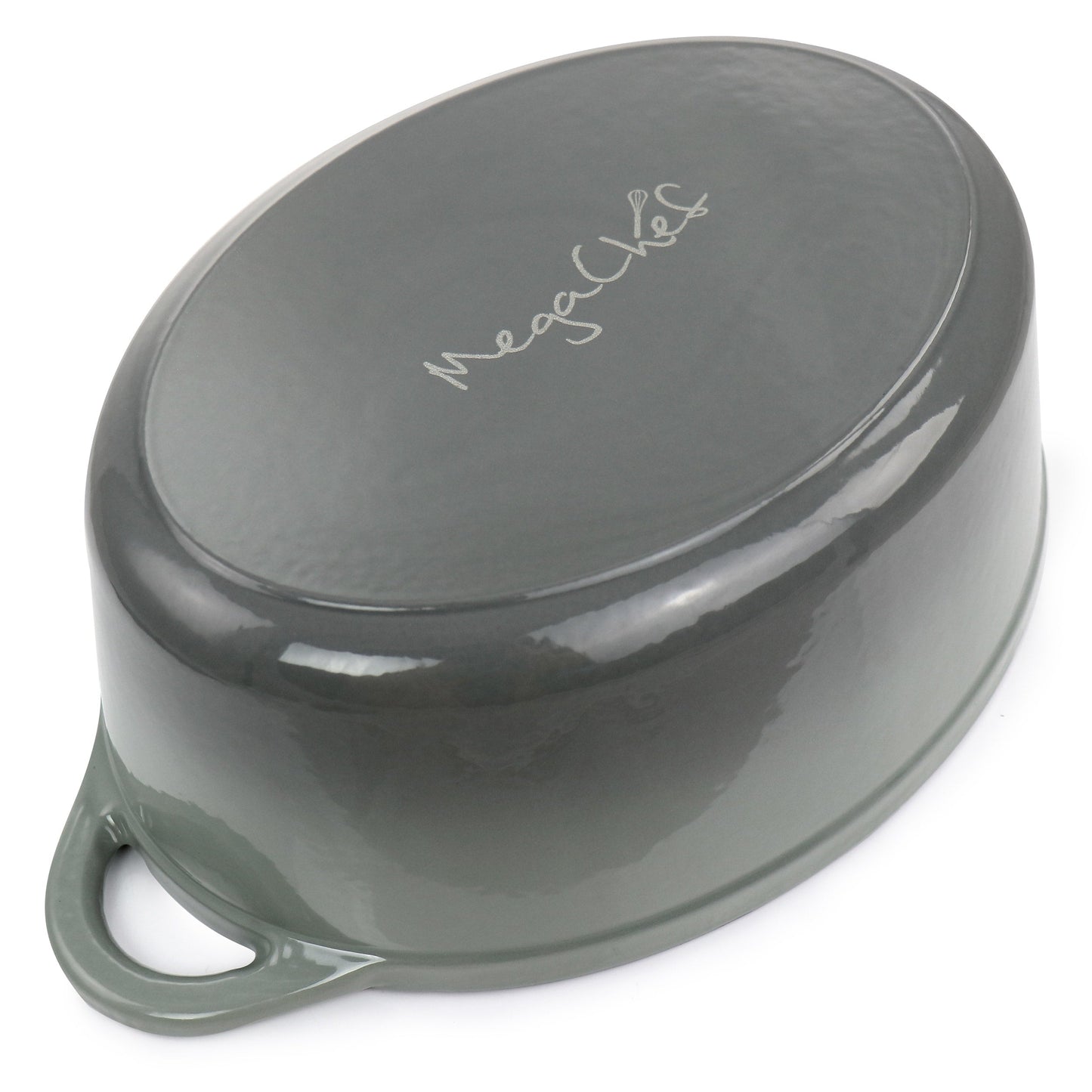 Cocotte ovale en fonte émaillée de 7 litres, couleur Storm Cloud