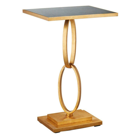Table d'appoint avec pieds en or
