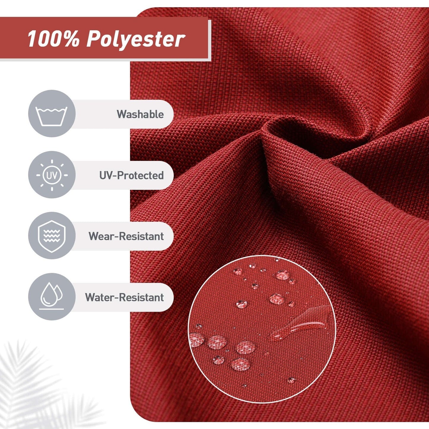 Lot de 4 coussins de chaise à dossier haut Aoodor Patio, 46 x 21 x 4 pouces (coussins uniquement)