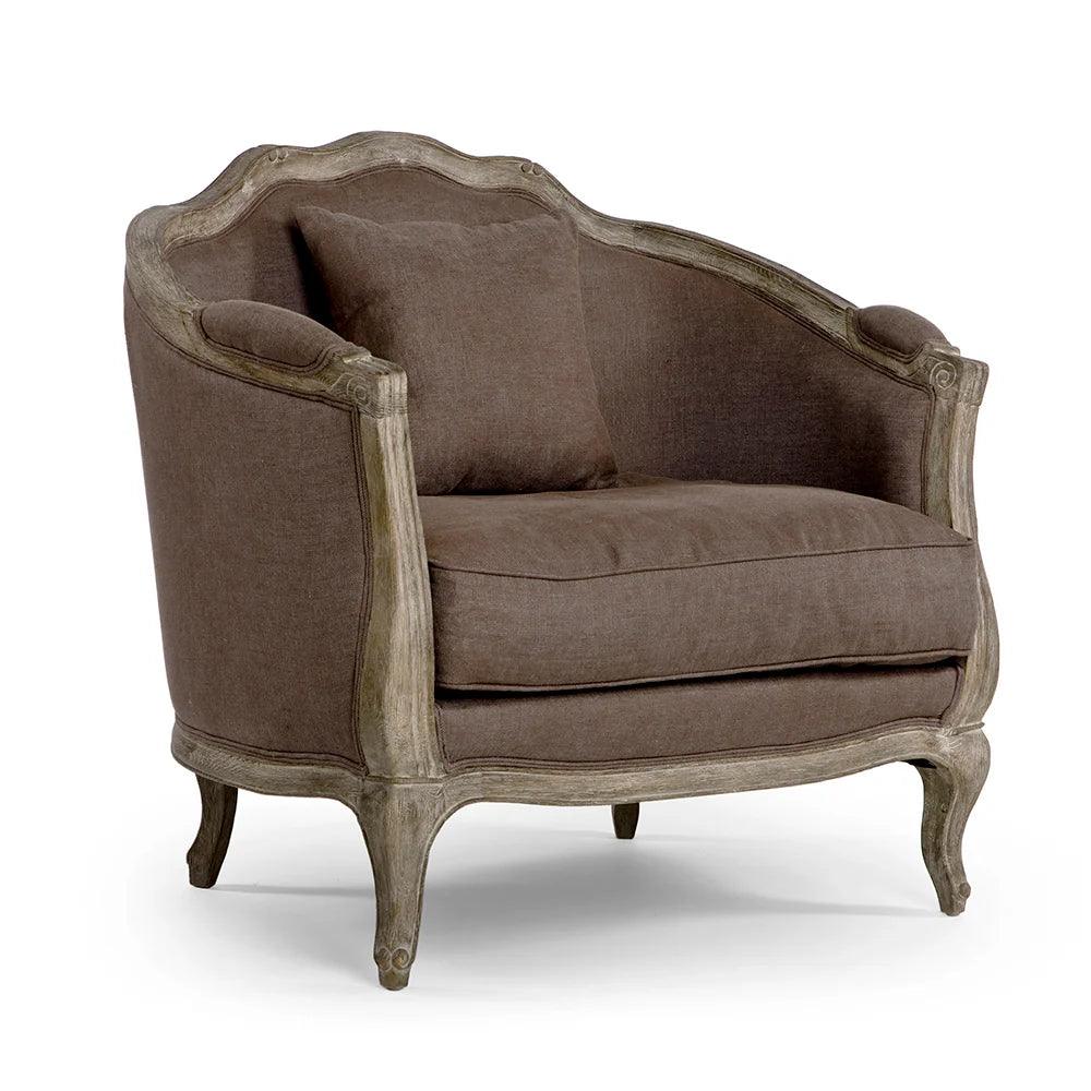 Chaise Maison Love aubergine à plateau incurvé