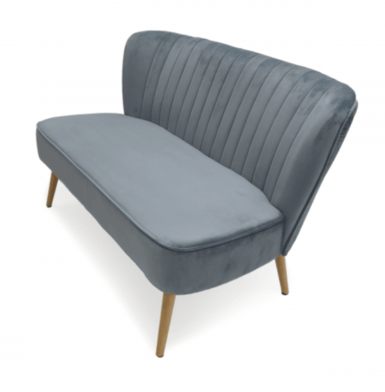 Banc en velours bleu Moda