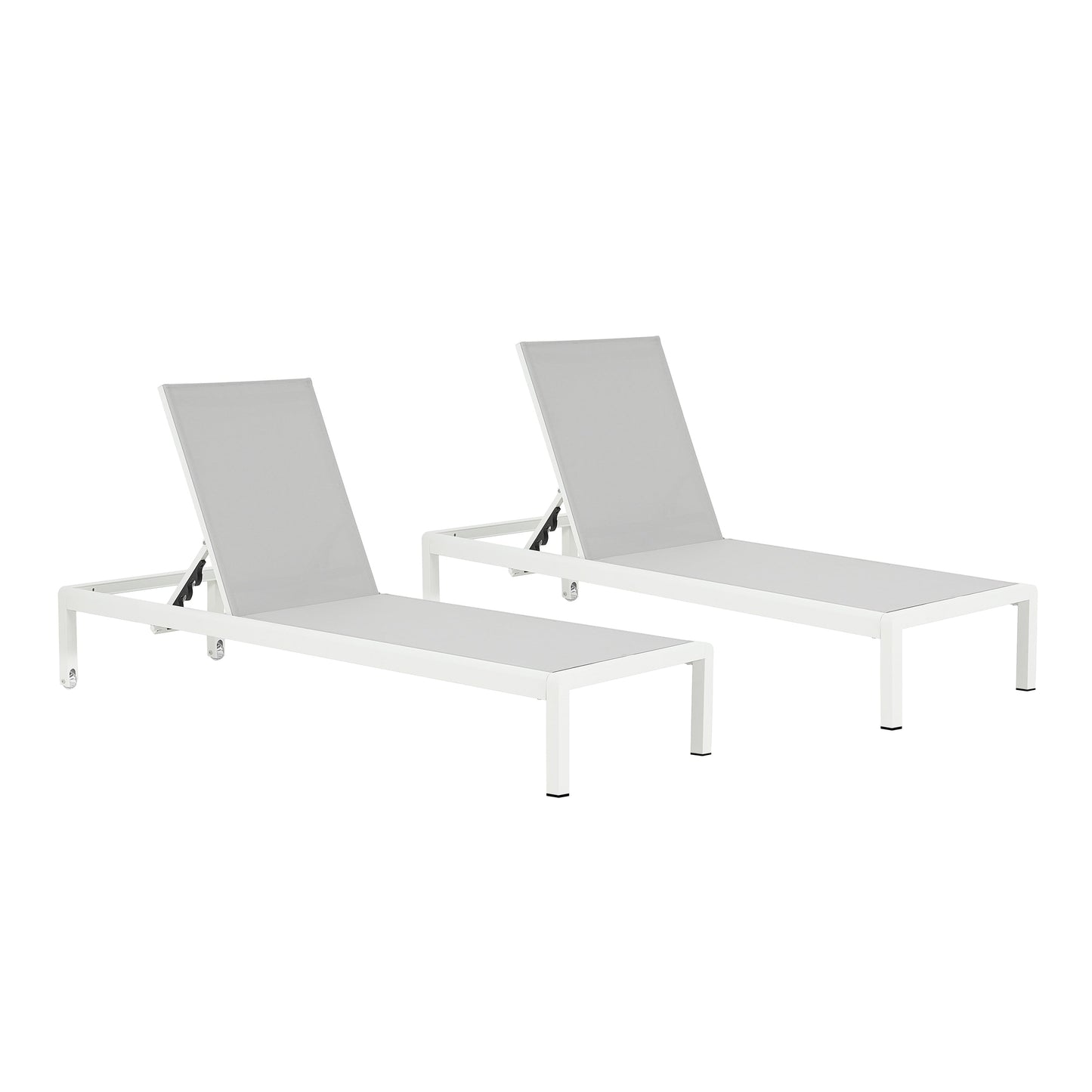 Chaise longue d'extérieur en aluminium Cape Coral (lot de 2) par Christopher Knight Home - 77,56 po x 25,20 po x 11,80 po