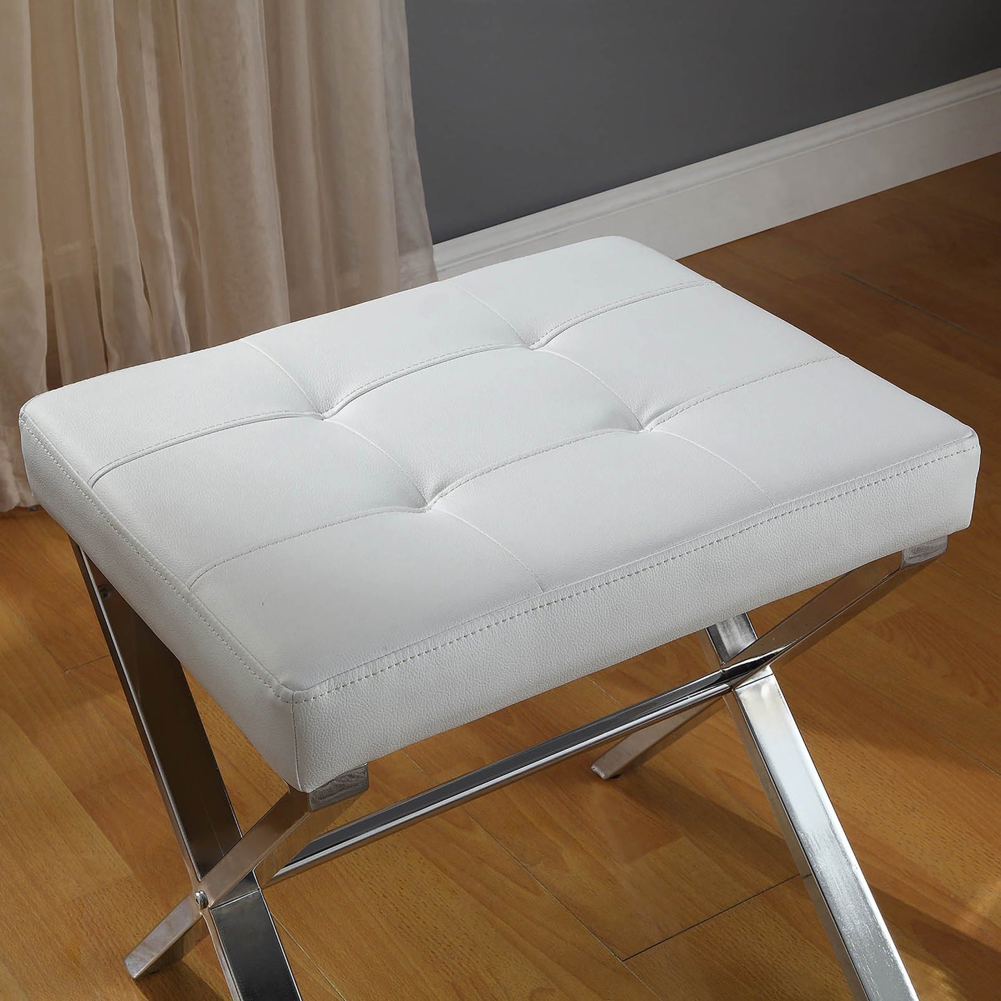 Banc de toilette Carolina Living Elisabetta - Blanc/Chrome