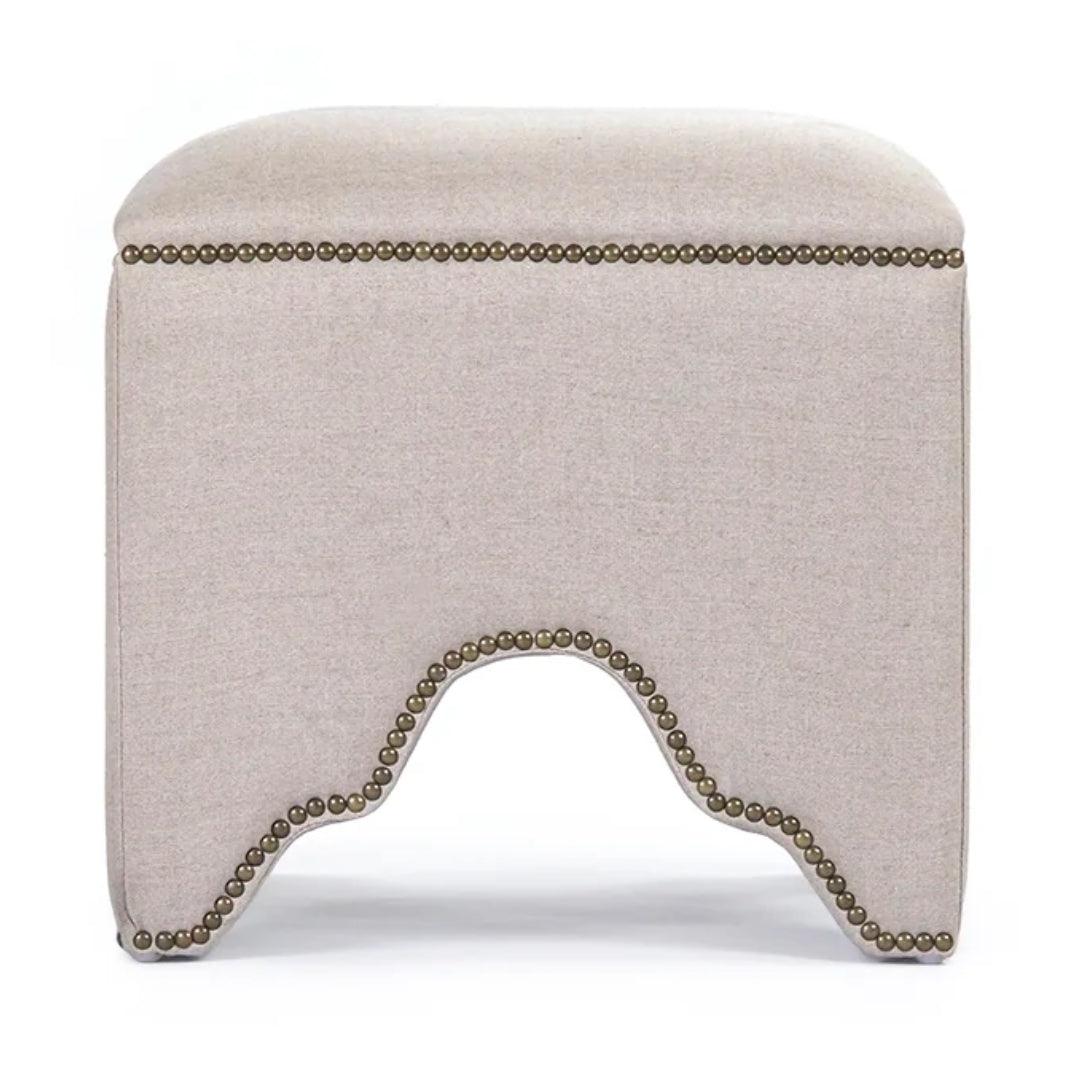 Tabouret cubique crème