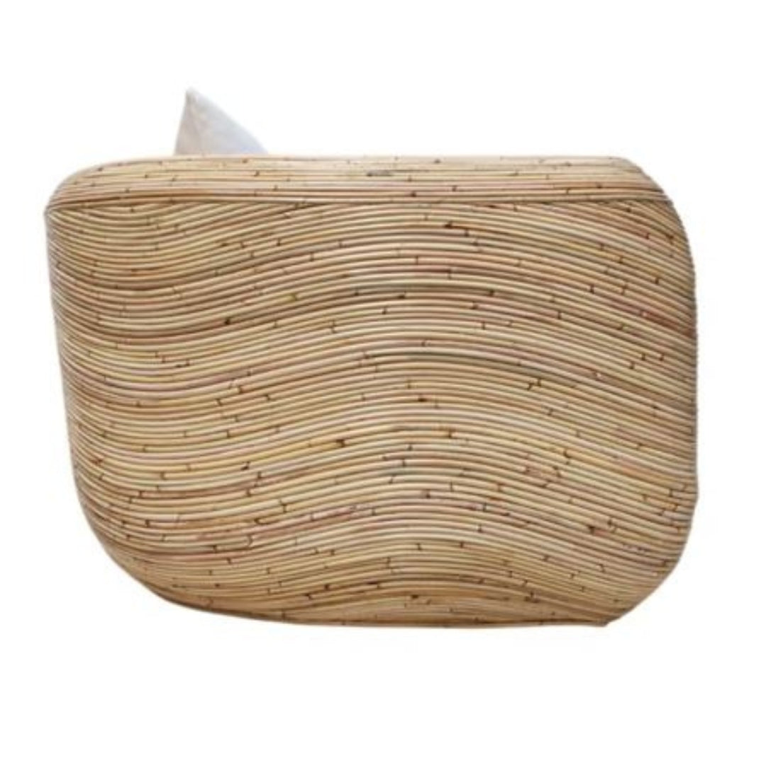 Fauteuil d'appoint en rotin ondulé