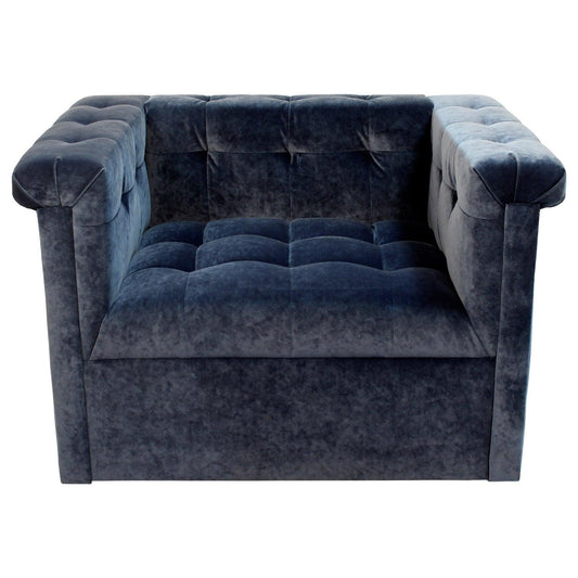 Fauteuil d'appoint pivotant en denim
