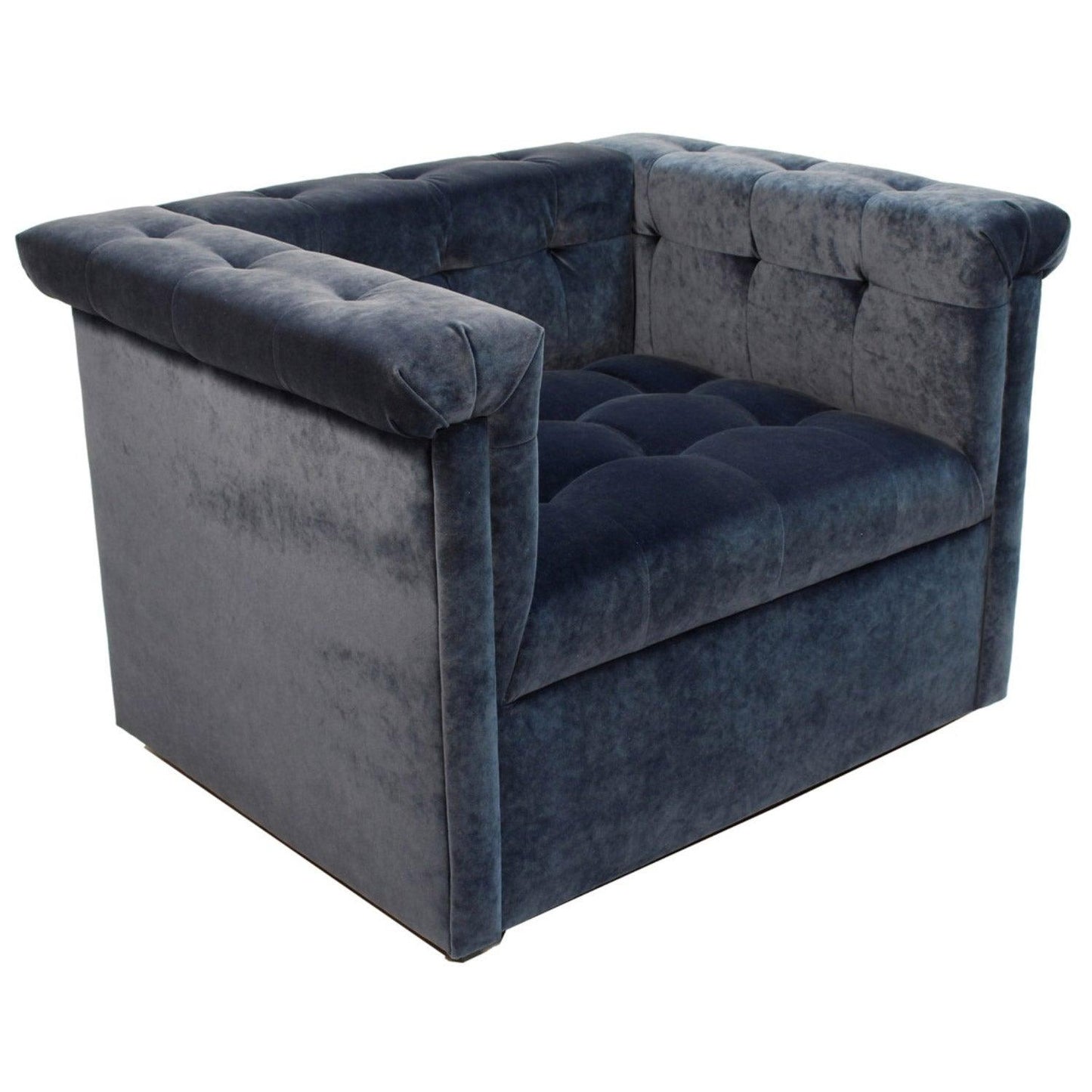 Fauteuil d'appoint pivotant en denim
