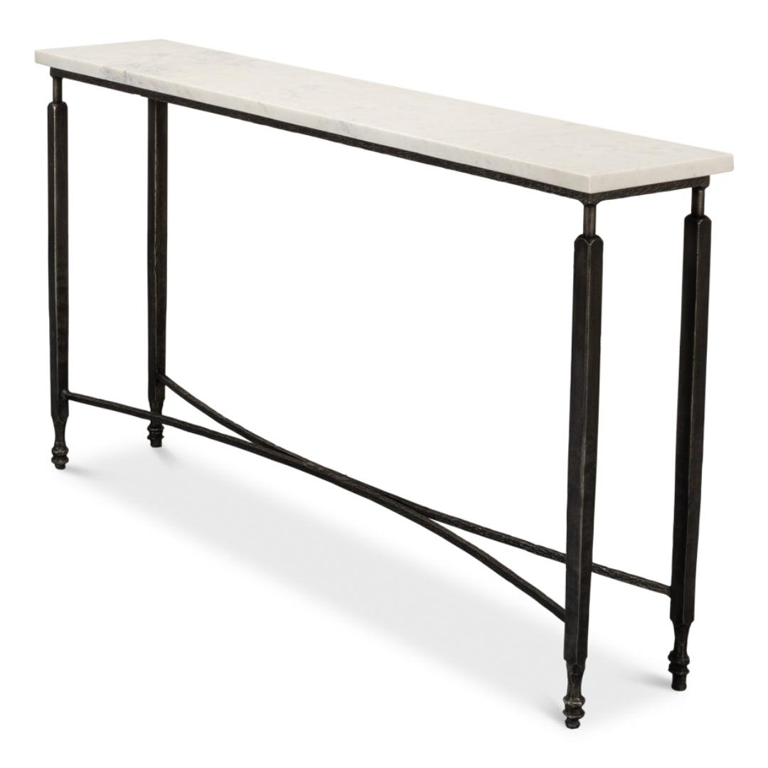 Console architecturale avec plateau en marbre