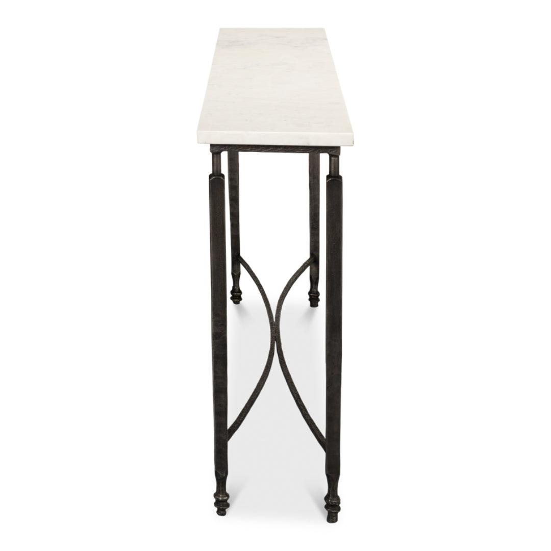 Console architecturale avec plateau en marbre