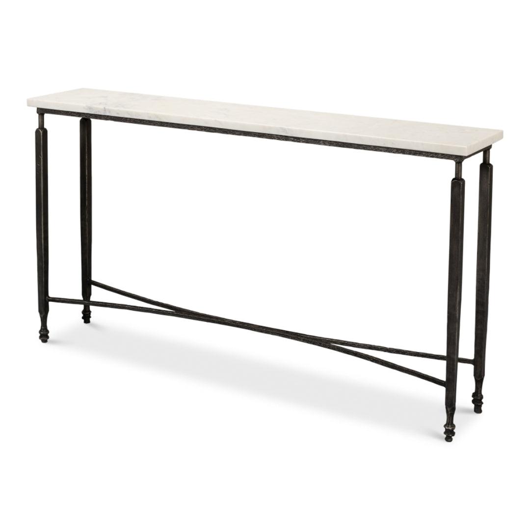 Console architecturale avec plateau en marbre
