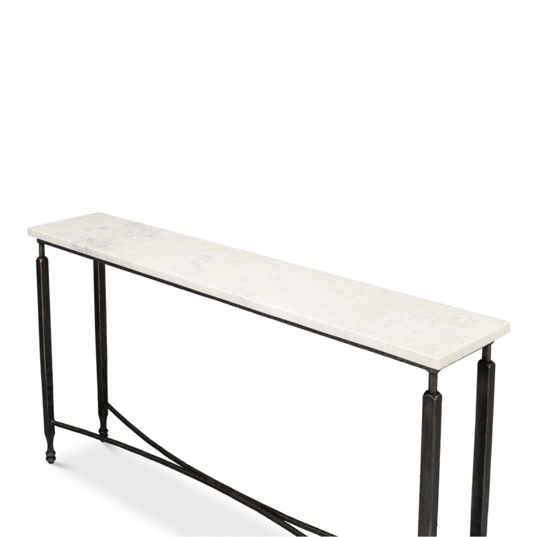 Console architecturale avec plateau en marbre