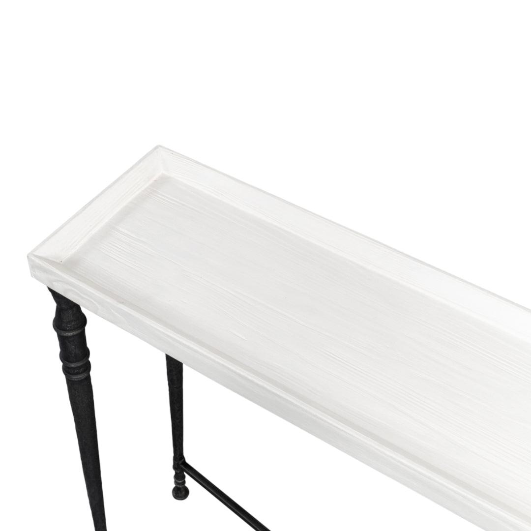 Console élégante avec plateau en bois