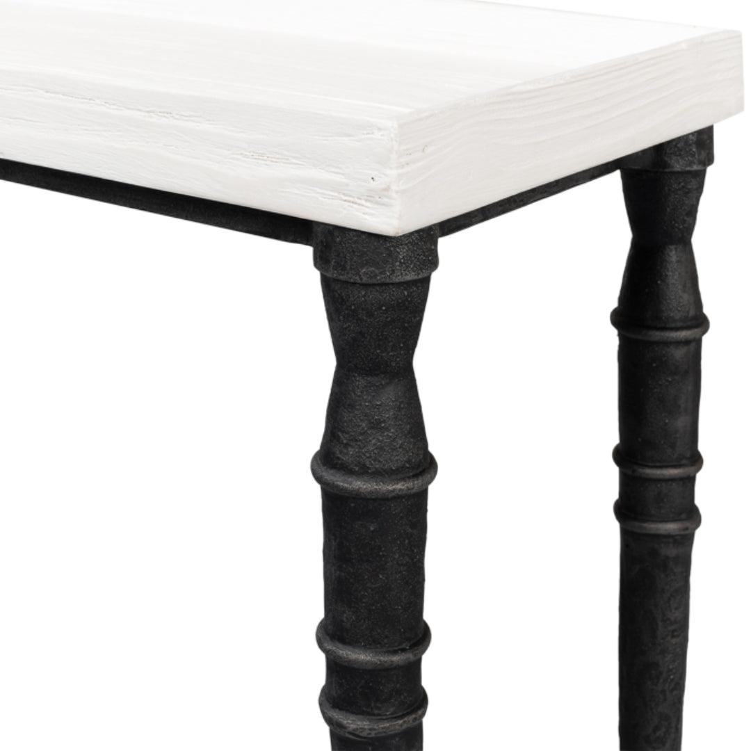 Console élégante avec plateau en bois
