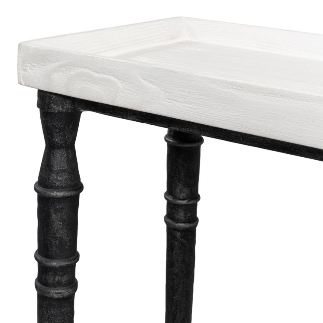 Console élégante avec plateau en bois