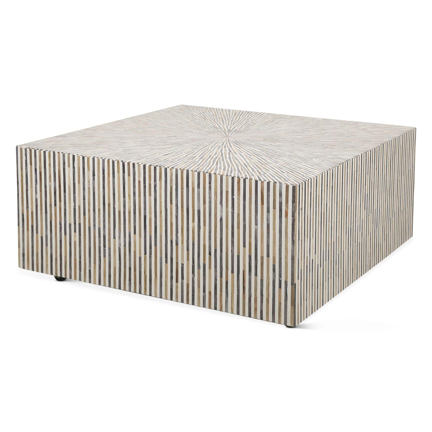 Table basse Serengeti avec incrustations de corne