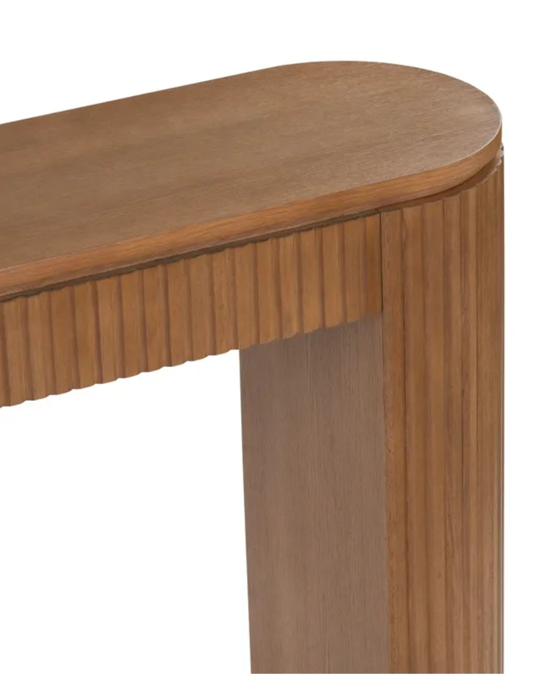 Console en bois cannelé chaleureux