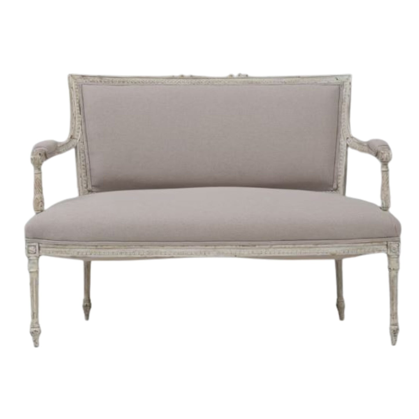 Canapé provincial français antique taupe, vers 1900