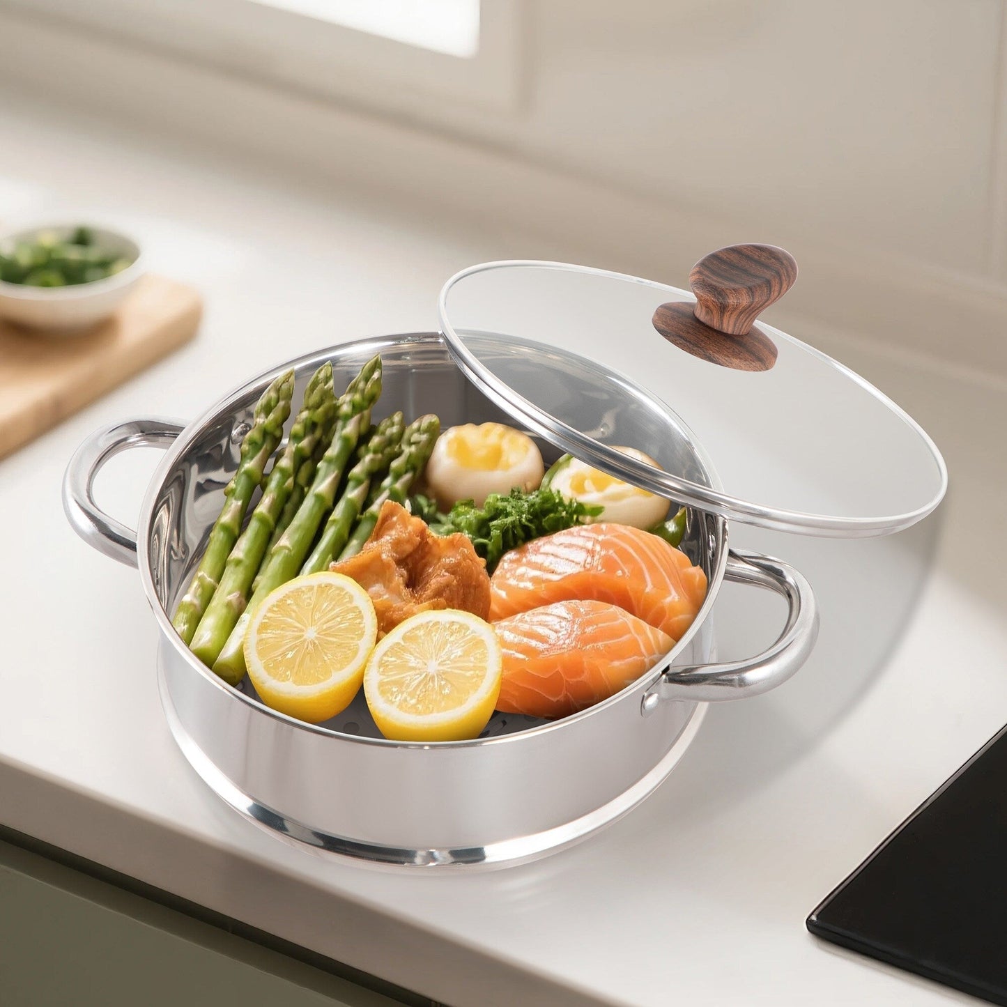 Batterie de cuisine en granit, poêles et casseroles antiadhésives, 12/15/30 pièces