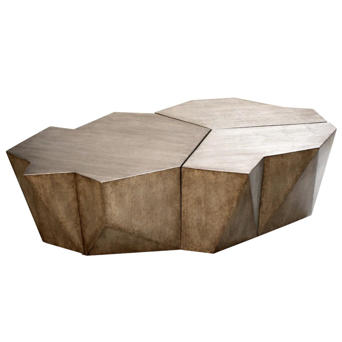 Table basse géométrique moderne noire