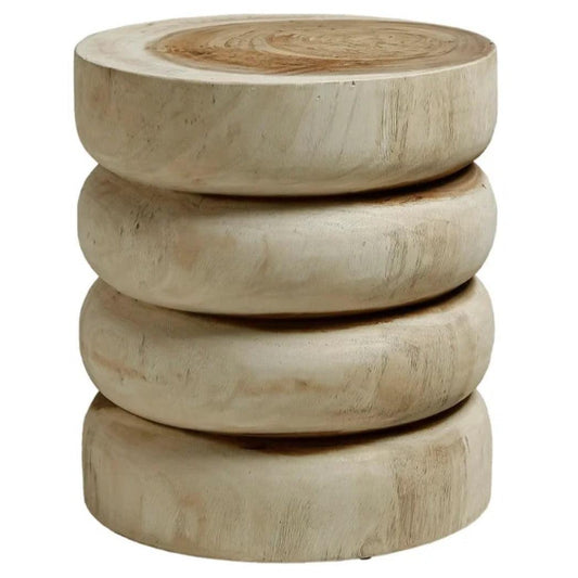 Tabouret en Suar Bulle Moderne Naturel