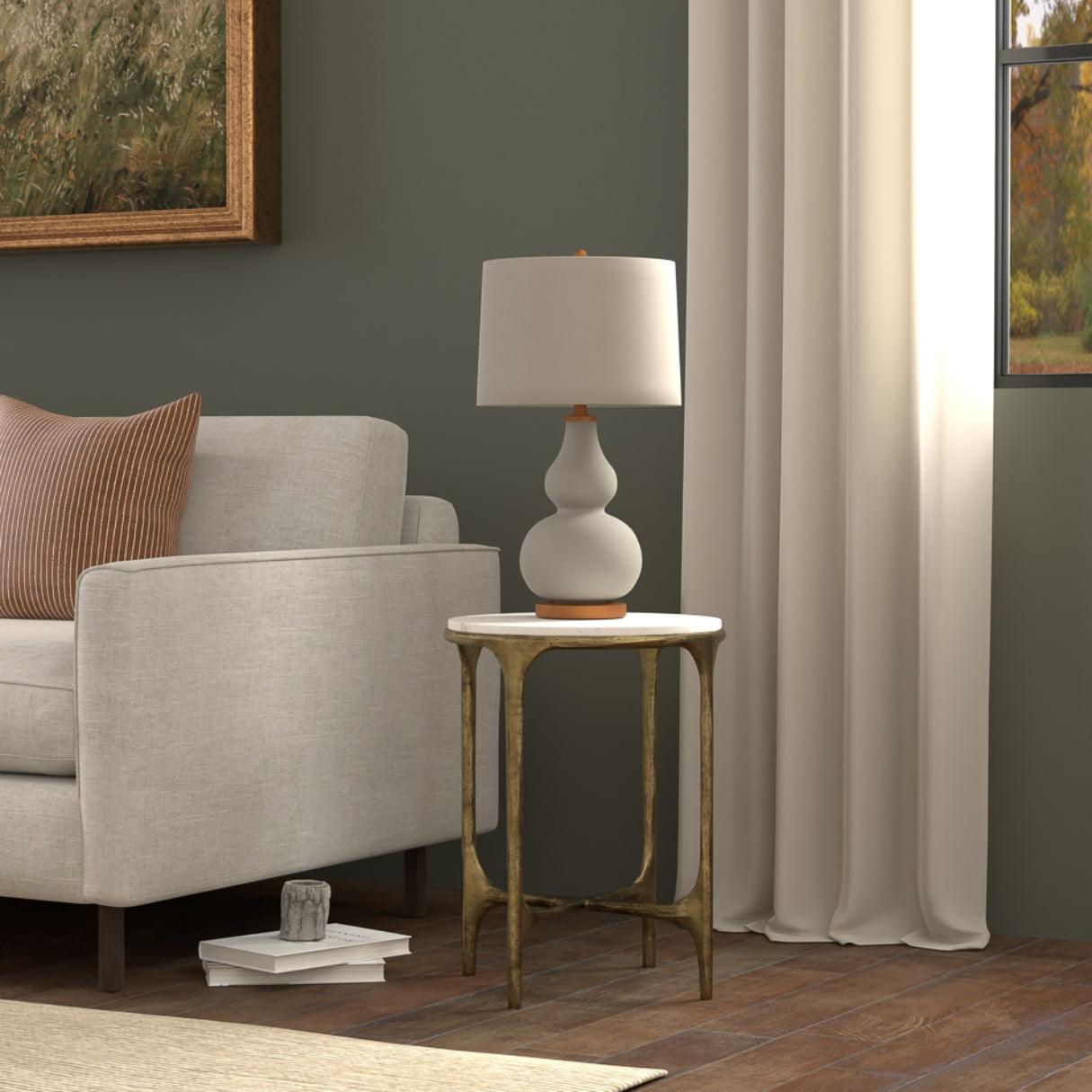 Table d'appoint en marbre blanc Martini