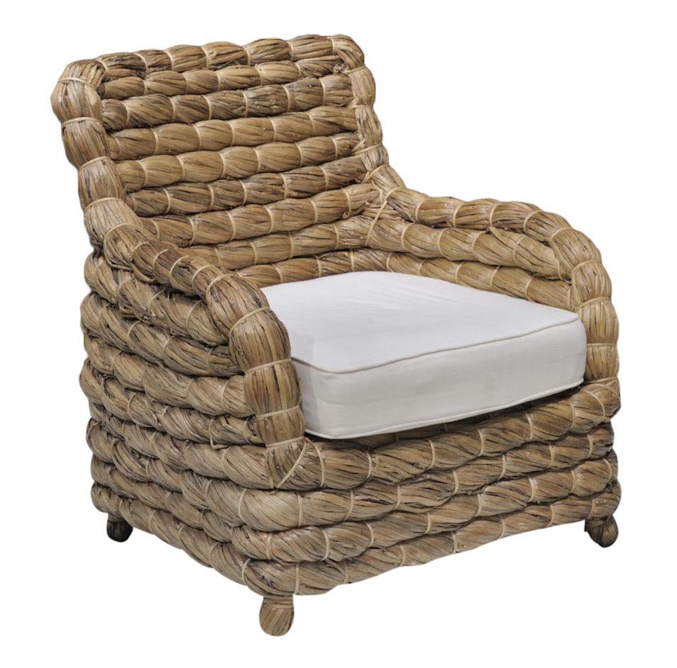 Fauteuil en jonc de mer naturel Havana