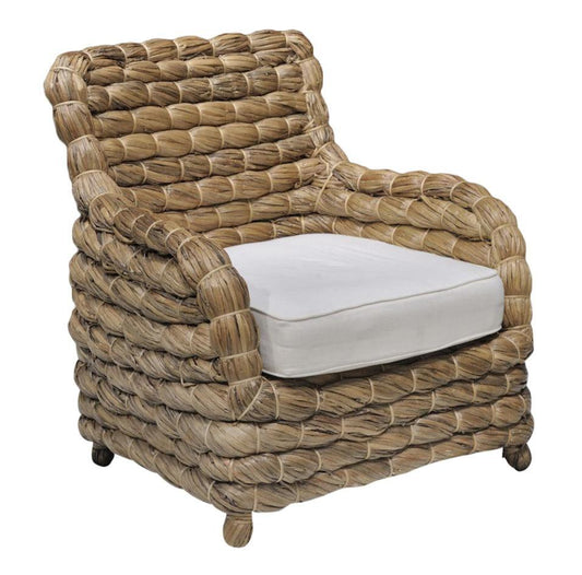 Fauteuil en jonc de mer naturel Havana