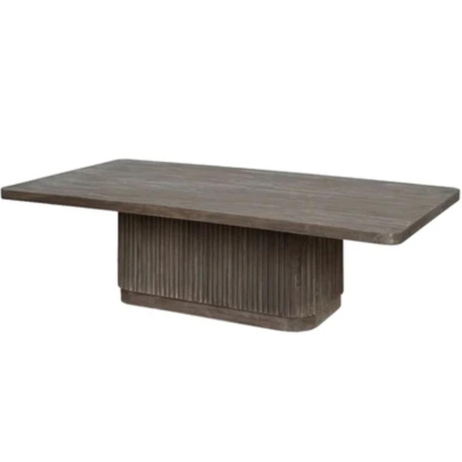 Table basse de transition en roseau